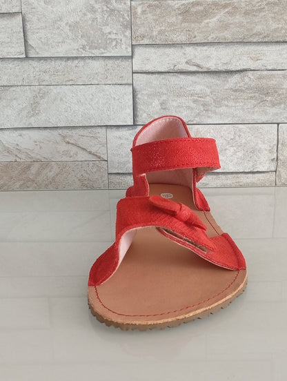Sandales barefoot Toes - Cozy Red - Happy'Petons