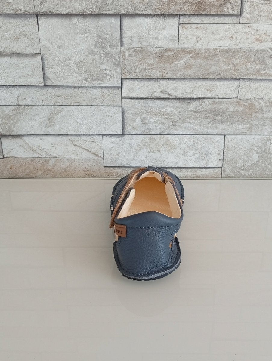 Sandales Timmo Airy - Bleues et Camel - Happy'Petons